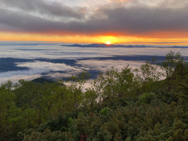 鳳凰三山からご来光